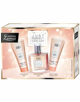 JUST PERFECT WOMEN GIFTSET; EDP100ML,DOUCHE 50ML &amp;BODYL.50M