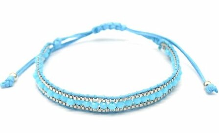 Armband crystal kralen - Blauw