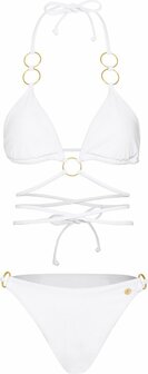 Bikini gouden ringen - White