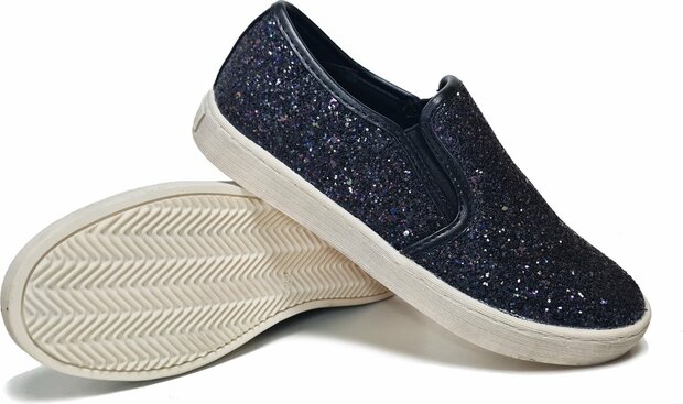 SPROX DONKER BLAUWE KINDERSCHOENEN MET GLITTERS