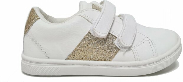 WITTE SPROX MEISJES SNEAKERS MET GOUDEN GLITTERS