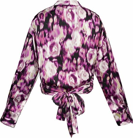 Overslagblouse tijgerprint - roze