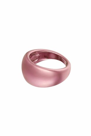 Ring - holografisch - Roze - Stainless Steel