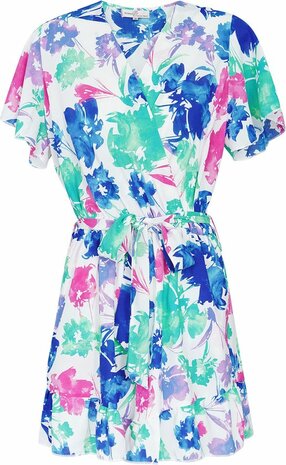 Playsuit Bloemenprint - Blauw