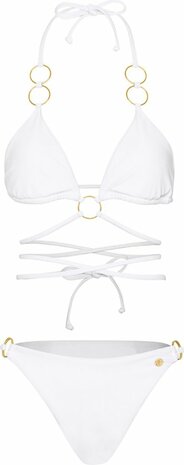 Bikini gouden ringen - White