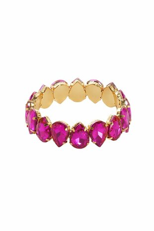 Armband glaskralen - roze