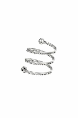 Jersey ring | Spiraalvormige ring | Zilver